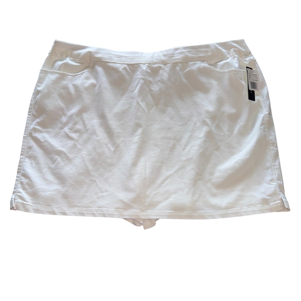 Napa Valley Skort 22W White Comfort Waistband Hidden Elastic New with tags